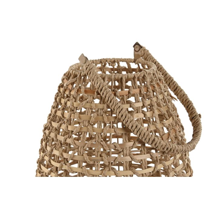 Portavela Tropical DKD Home Decor Natural 22 x 32 x 22 cm (4 Unidades) 1