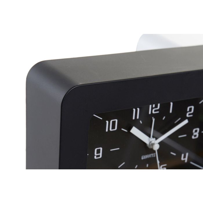 Reloj Despertador  DKD Home Decor Blanco Negro 5 x 12.5 x 18 cm (4 Unidades) 2