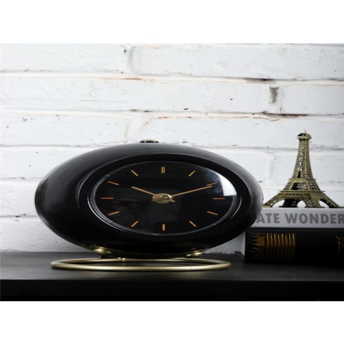 Reloj Sobremesa Glam DKD Home Decor Blanco Negro 13 x 18 x 16 cm (4 Unidades) 1
