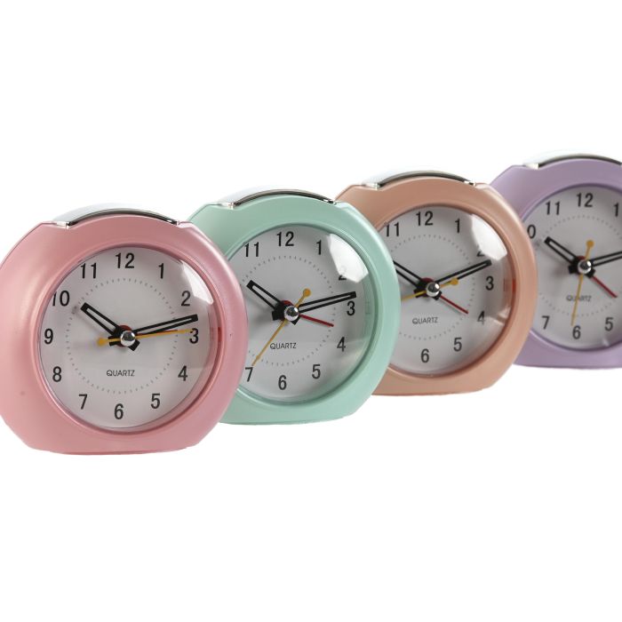 Reloj Despertador Basicos DKD Home Decor Verde Menta Rosa 4.7 x 9 x 10 cm (4 Unidades) 1