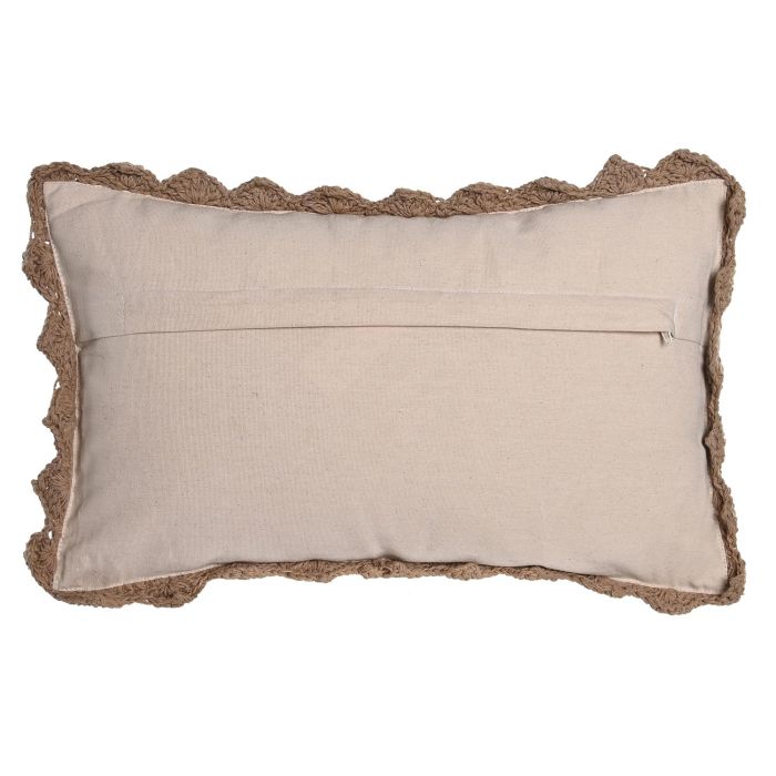 Cojin Cottage DKD Home Decor Marron Blanco Roto 30 x 15 x 50 cm (4 Unidades) 3