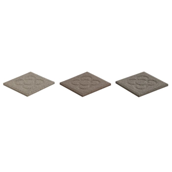 Posavasos Urban DKD Home Decor Gris Gris Claro 10.8 x 0.7 x 10.8 cm (54 Unidades) 1