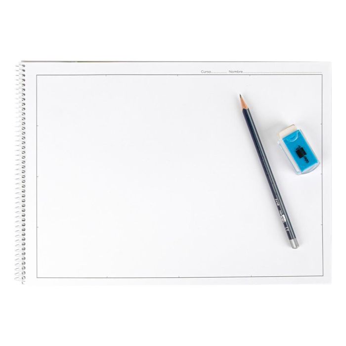 Bloc Dibujo Liderpapel Lineal Historico 230x325 mm 20 Hojas 130 gr-M2 Con Recuadro Perforado 5 unidades 3