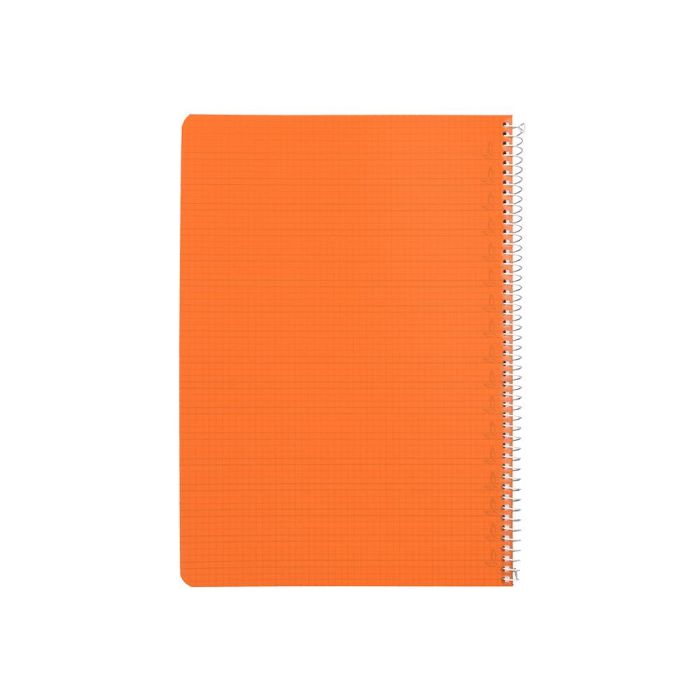 Cuaderno Espiral Liderpapel Din A4 Pautaguia Tapa Plastico80H 90 gr Cuadro Pautado 4 mm Con Margen Color Naranja 5 unidades 2