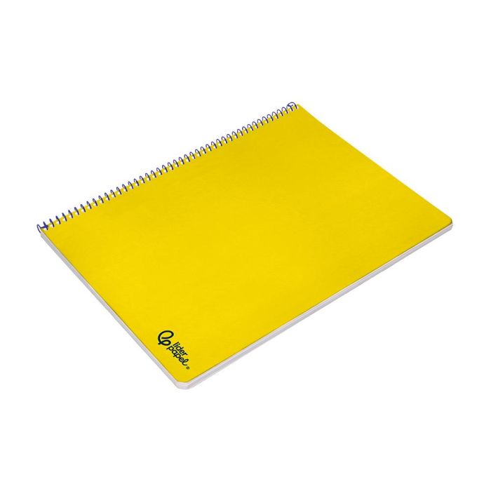 Cuaderno Espiral Liderpapel Din A4 Smart Tapa Blanda 80H 75 gr Cuadro 4 mm Con Margen Color Amarillo 5 unidades 5