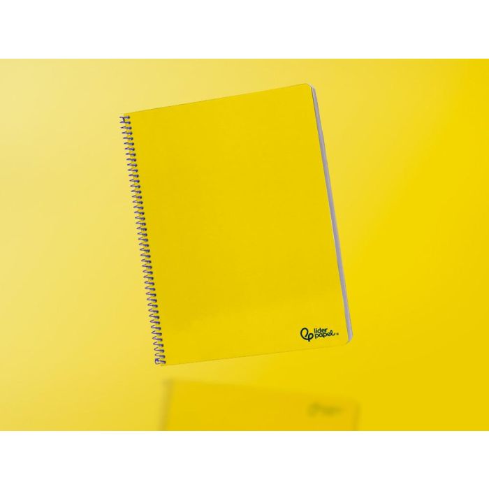 Cuaderno Espiral Liderpapel Din A4 Smart Tapa Blanda 80H 75 gr Cuadro 4 mm Con Margen Color Amarillo 5 unidades 8