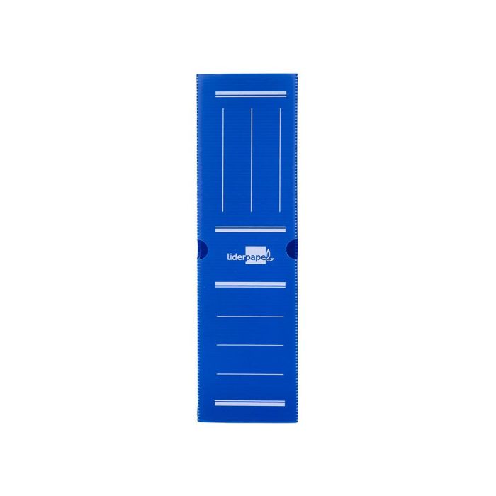 Caja Archivo Definitivo Plastico Liderpapel Lomo 100 mm Azul 360x100X260 mm 5 unidades 2