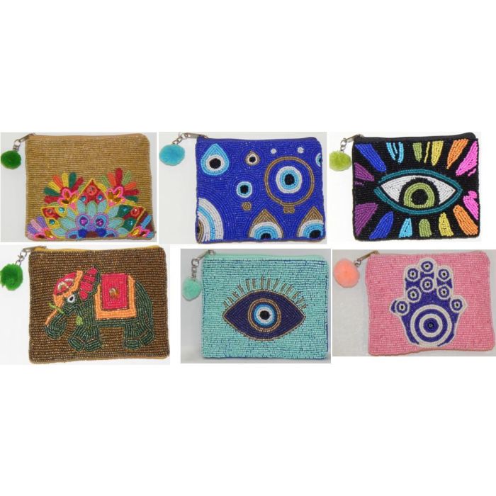 Monedero Indio DKD Home Decor Multicolor 1 x 11 x 14 cm (6 Unidades)