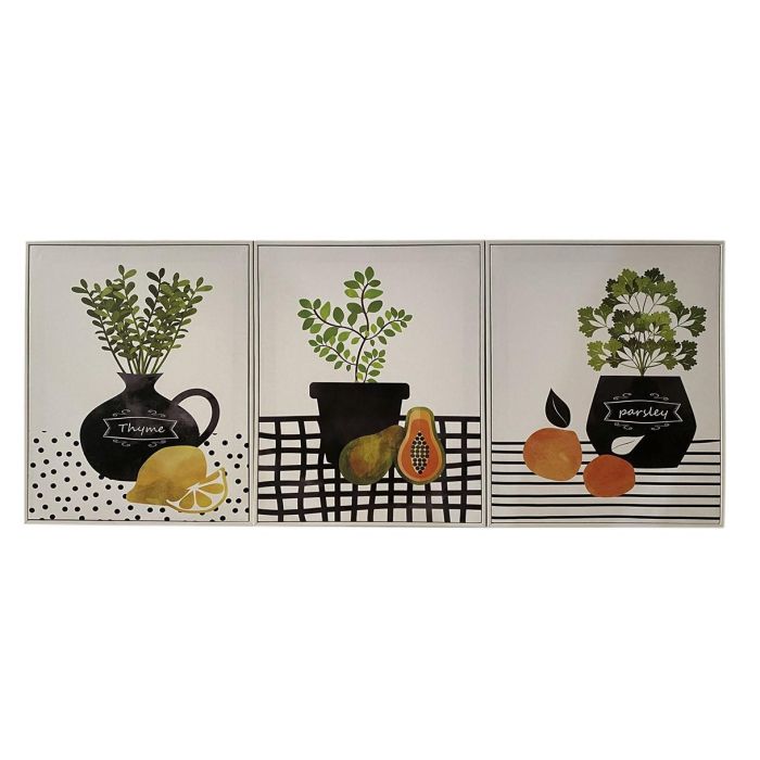 Cuadro Scandi DKD Home Decor Negro Blanco 3 x 50 x 40 cm (6 Unidades)