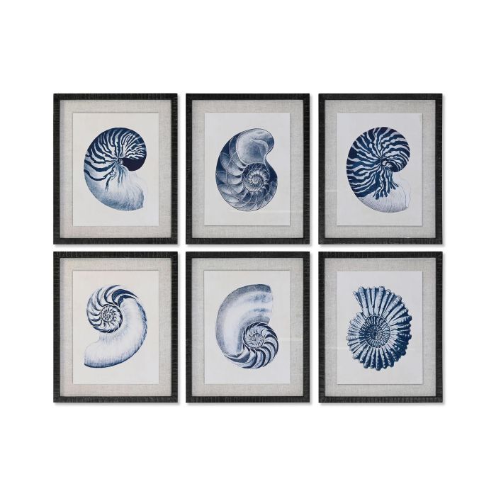 Cuadro Mediterraneo DKD Home Decor Azul Blanco 2 x 60 x 50 cm (6 Unidades)