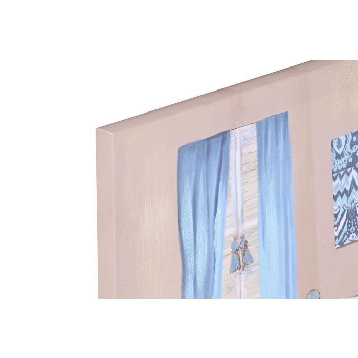 Cuadro Tradicional DKD Home Decor Azul Beige 2 x 40 x 40 cm (6 Unidades) 1