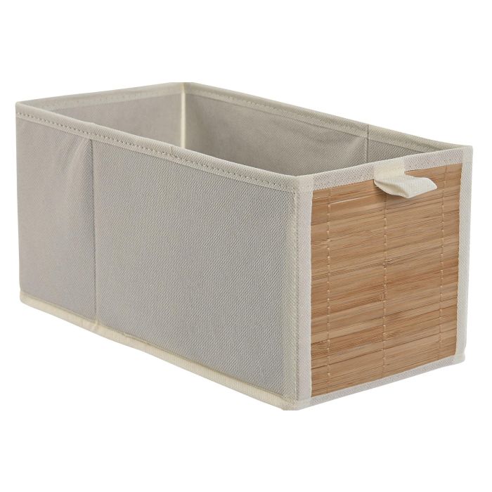 Cesta Basicos DKD Home Decor Natural Blanco 31 x 15 x 15 cm (6 Unidades)