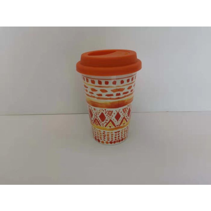 Mug Colonial DKD Home Decor Naranja 9.7 x 14 x 9.7 cm (6 Unidades) 1