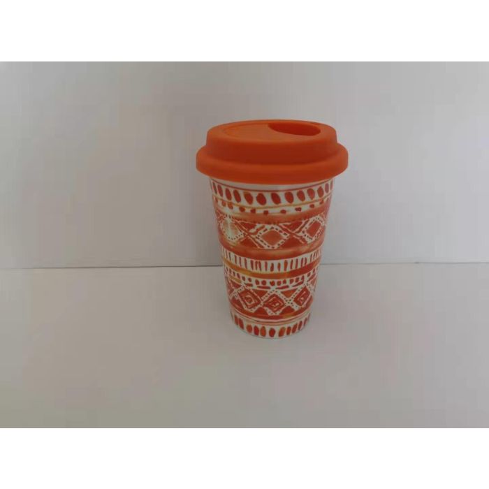 Mug Colonial DKD Home Decor Naranja 9.7 x 14 x 9.7 cm (6 Unidades) 2