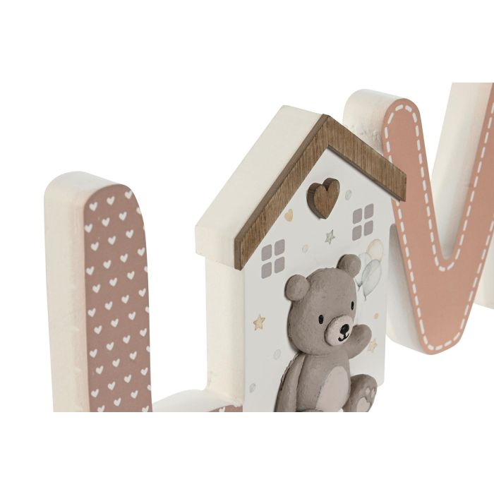 Decoracion Baby DKD Home Decor Beige Blanco 3 x 12 x 30 cm (6 Unidades) 1