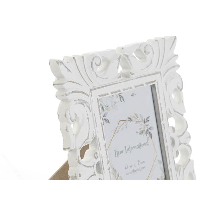 Marco Foto 10X15 Tradicional DKD Home Decor Blanco 2 x 23 x 18 cm (6 Unidades) 1