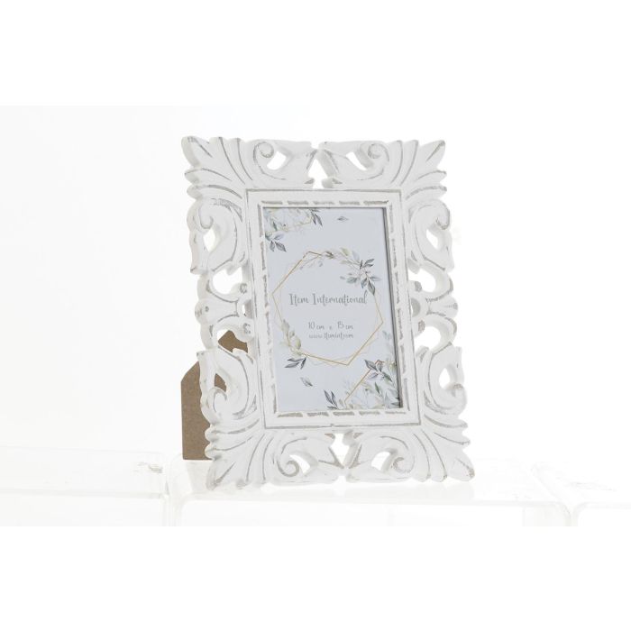 Marco Foto 10X15 Tradicional DKD Home Decor Blanco 2 x 23 x 18 cm (6 Unidades)