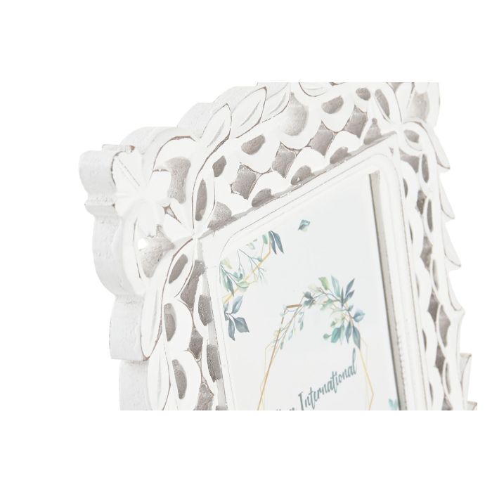 Marco Foto 15X20 Shabby DKD Home Decor Blanco 2 x 32 x 27 cm (6 Unidades) 1