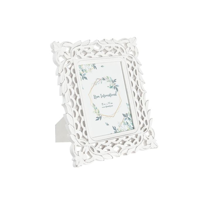 Marco Foto 15X20 Shabby DKD Home Decor Blanco 2 x 32 x 27 cm (6 Unidades)