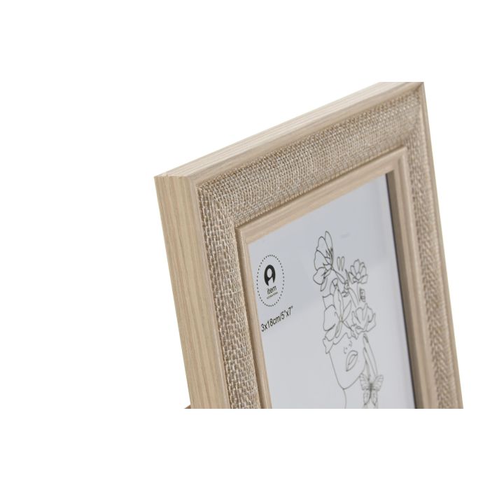 Marco Foto 13X18 Basicos DKD Home Decor Natural 1.8 x 24 x 19 cm (6 Unidades) 1