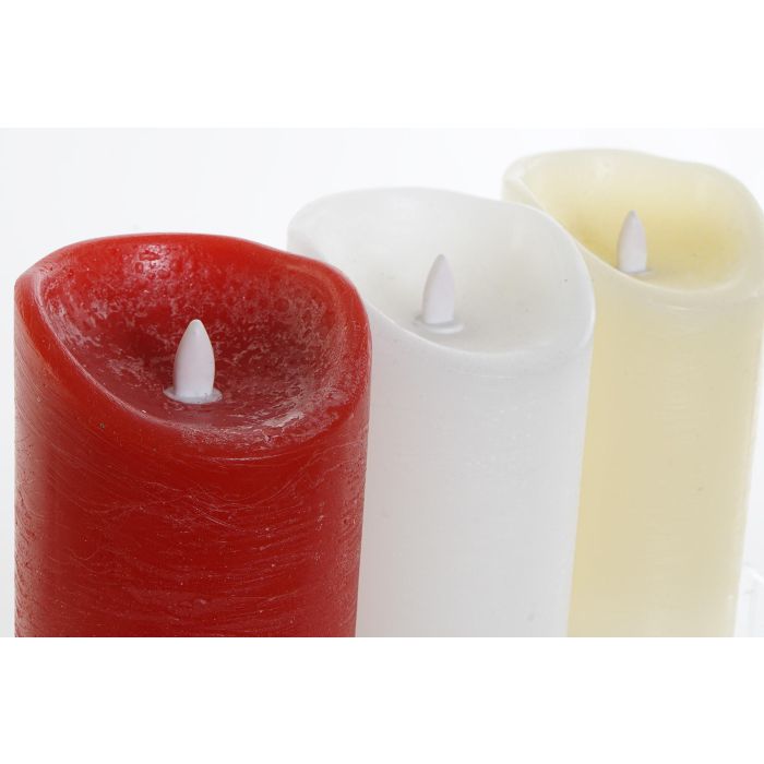 Decoracion Luminosa Navidad Tradicional DKD Home Decor Rojo Blanco 10 x 17.5 x 10 cm (6 Unidades) 2