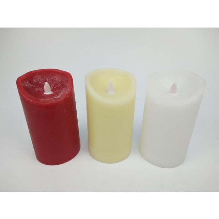 Decoracion Luminosa Navidad Tradicional DKD Home Decor Rojo Blanco 10 x 17.5 x 10 cm (6 Unidades)