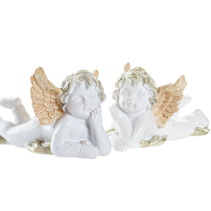 Figura Navidad Tradicional DKD Home Decor Blanco 9.5 x 6 x 12.5 cm (6 Unidades) 1