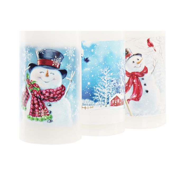 Decoracion Luminosa Navidad Tradicional DKD Home Decor Blanco Multicolor 7.5 x 15 x 7.5 cm (6 Unidades) 2