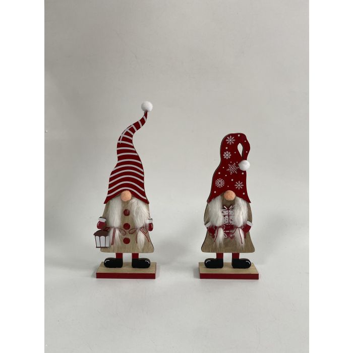 Figura Navidad Tradicional DKD Home Decor Rojo Natural 4 x 24 x 8.5 cm (6 Unidades)