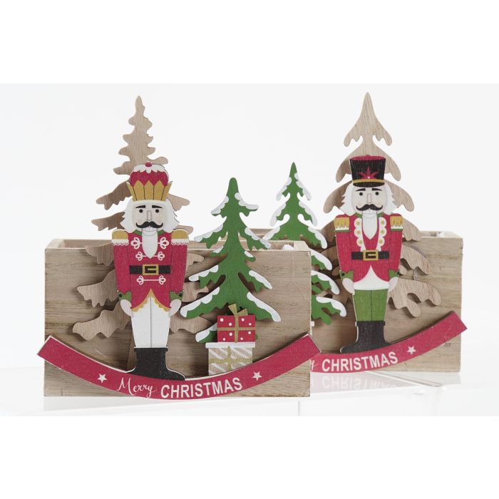 Decoracion Navidad Tradicional DKD Home Decor Natural Rojo 18 x 16.5 x 15 cm (6 Unidades) 1