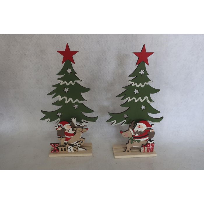 Decoracion Navidad Tradicional DKD Home Decor Verde Rojo 5 x 30 x 16 cm (6 Unidades)