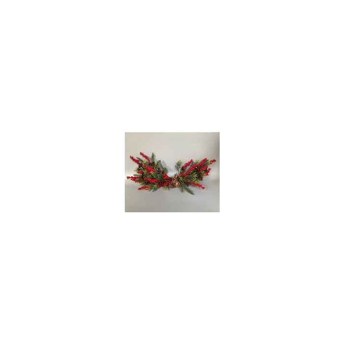 Decoracion Colgante Navidad Tradicional DKD Home Decor Rojo Verde 20 x 10 x 80 cm (6 Unidades)