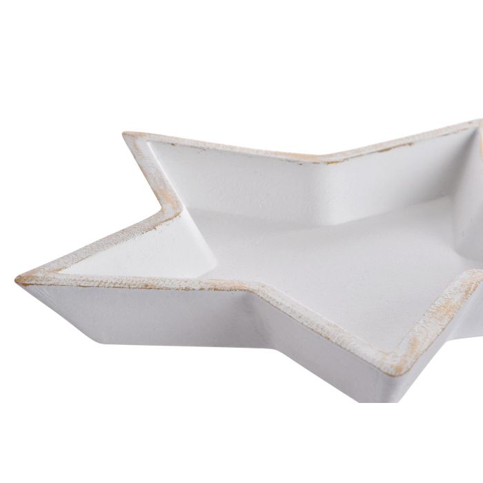 Bandeja Vaciabolsillos Navidad Moderna DKD Home Decor Blanco 23.5 x 3 x 23.5 cm (6 Unidades) 1