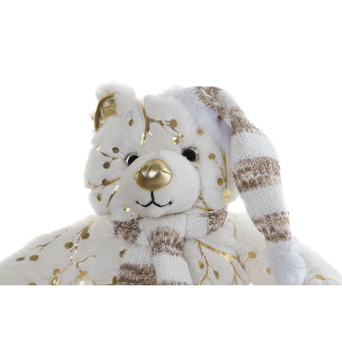 Peluche Navidad Moderna DKD Home Decor Blanco Dorado 10 x 23 x 10 cm (6 Unidades) 1