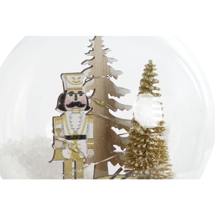 Decoracion Luminosa Navidad Moderna DKD Home Decor Blanco Dorado 9.5 x 11.5 x 9.5 cm (6 Unidades) 3