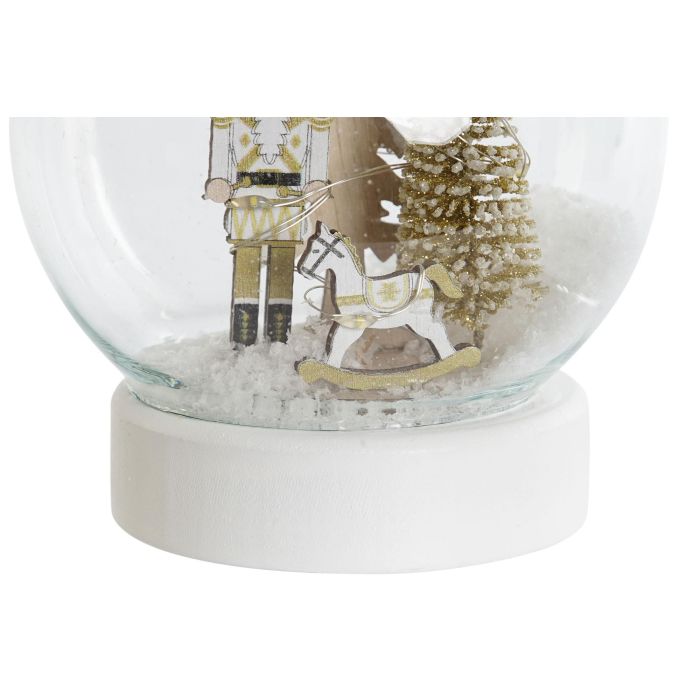 Decoracion Luminosa Navidad Moderna DKD Home Decor Blanco Dorado 9.5 x 11.5 x 9.5 cm (6 Unidades) 4