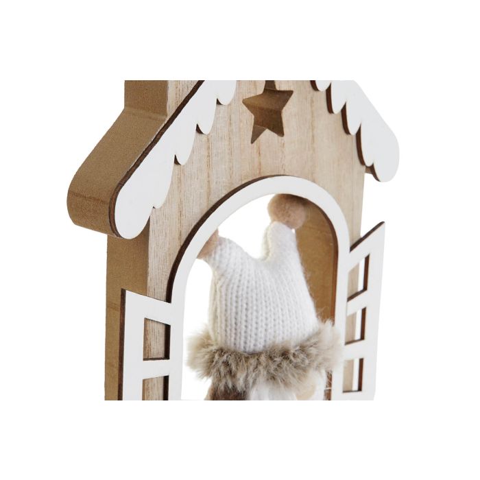 Decoracion Navidad Moderna DKD Home Decor Natural Blanco 2 x 20 x 15 cm (6 Unidades) 1