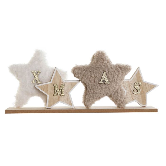 Decoracion Navidad Alpina DKD Home Decor Blanco Marron 6 x 15 x 34 cm (6 Unidades) 3