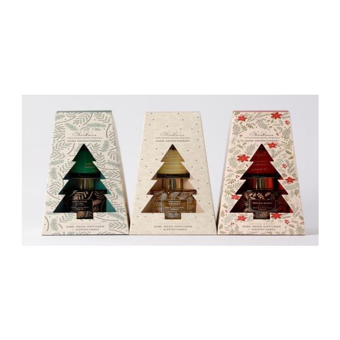 Ambientador Navidad Tradicional DKD Home Decor Verde Rojo 9.5 x 22.5 x 9.5 cm Set de 2 (6 Unidades)