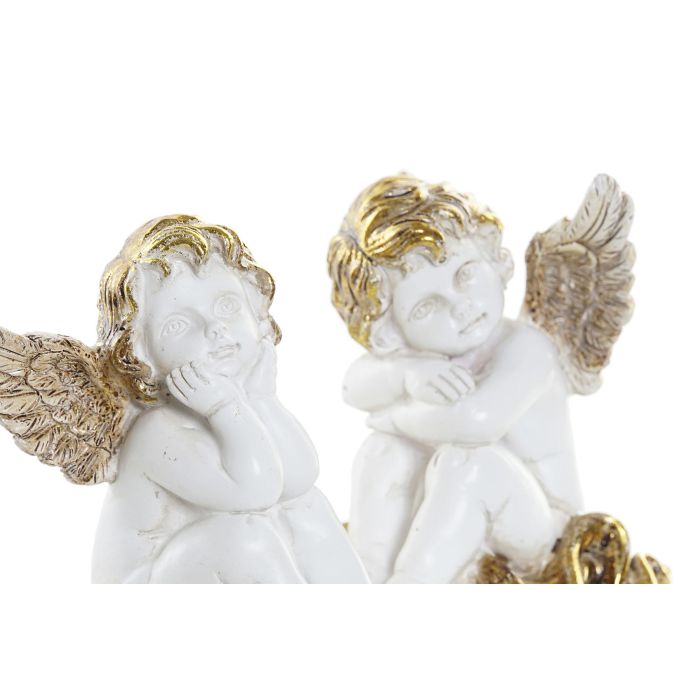 Figura Navidad Tradicional DKD Home Decor Blanco Dorado 7.5 x 10 x 8.5 cm (6 Unidades) 1