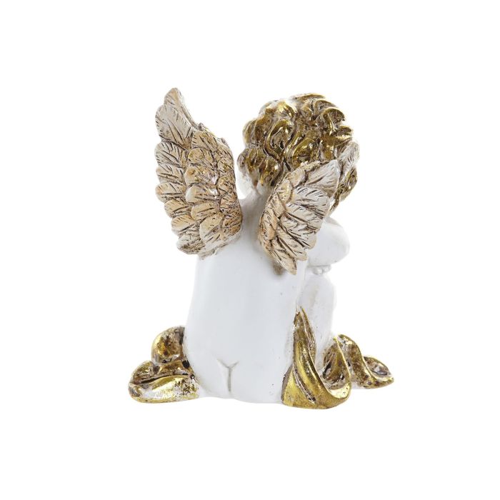 Figura Navidad Tradicional DKD Home Decor Blanco Dorado 7.5 x 10 x 8.5 cm (6 Unidades) 2