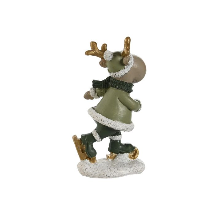 Figura Navidad Tradicional DKD Home Decor Verde Dorado 5.5 x 11 x 7 cm (6 Unidades) 2