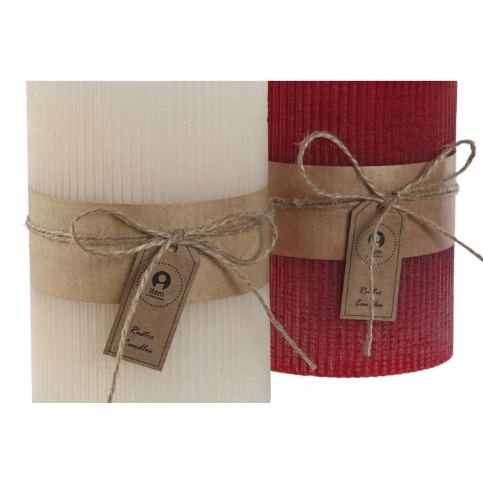 Vela Navidad Tradicional DKD Home Decor Rojo Blanco 10 x 14 x 10 cm (6 Unidades) 1