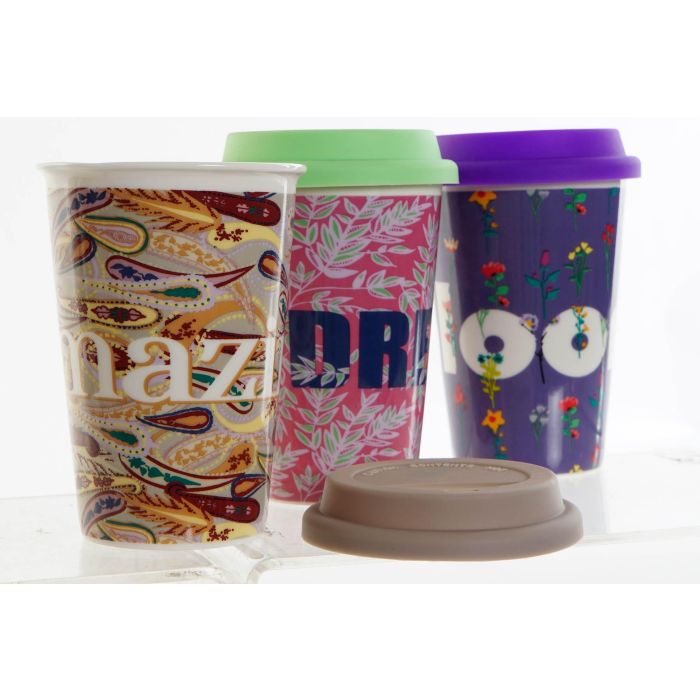Mug  DKD Home Decor Multicolor 9.7 x 14 x 9.7 cm (6 Unidades) 1
