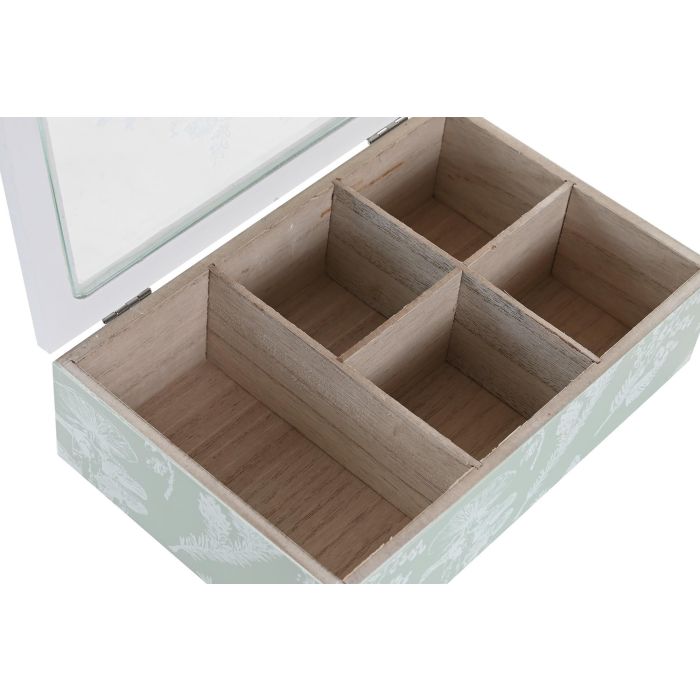 Caja Infusiones Alpino DKD Home Decor Marron Claro Blanco 15 x 7 x 23 cm (6 Unidades) 3