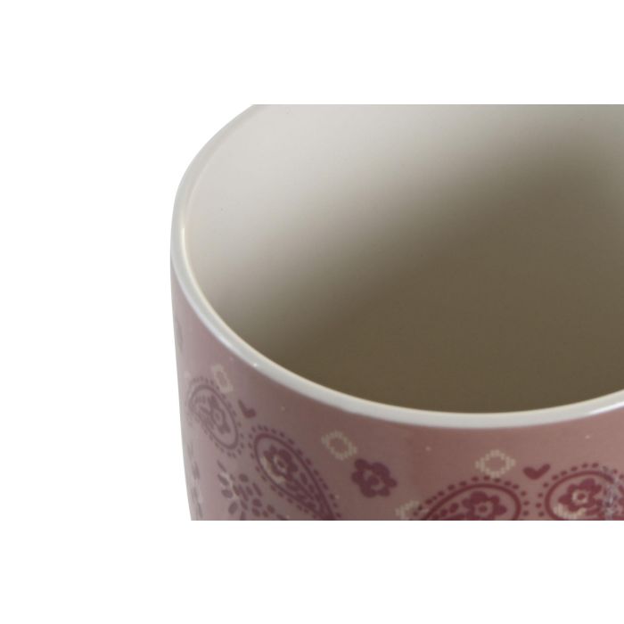 Mug Scandi DKD Home Decor Rosa Blanco 8.5 x 10 x 12 cm (6 Unidades) 2