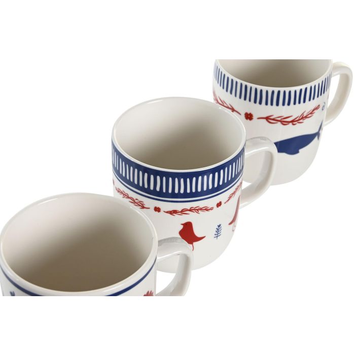 Mug Mediterraneo DKD Home Decor Azul Rojo 8.5 x 10 x 11.5 cm (6 Unidades) 2