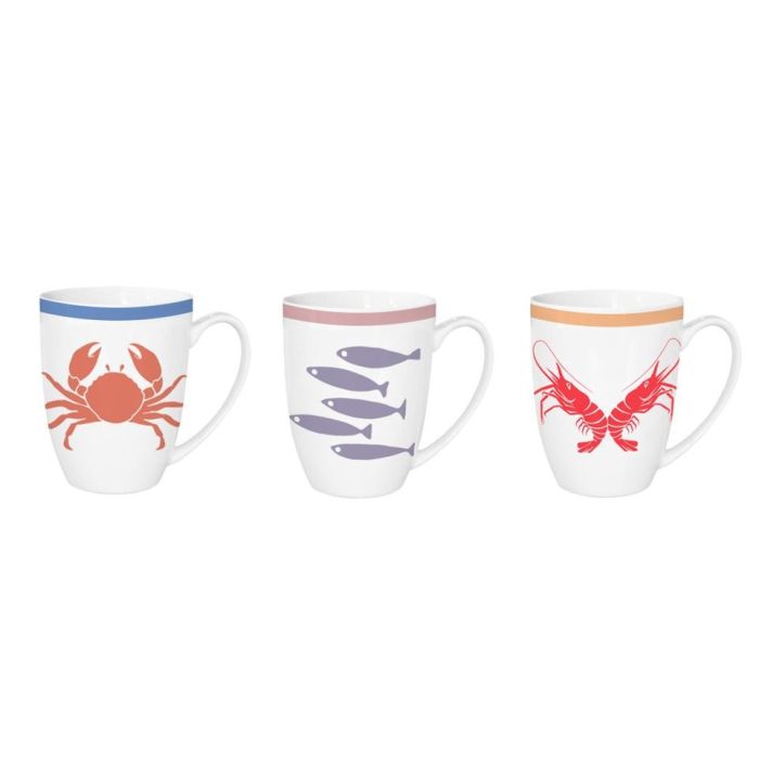 Mug Mediterraneo DKD Home Decor Multicolor 8.5 x 10 x 12 cm (6 Unidades)