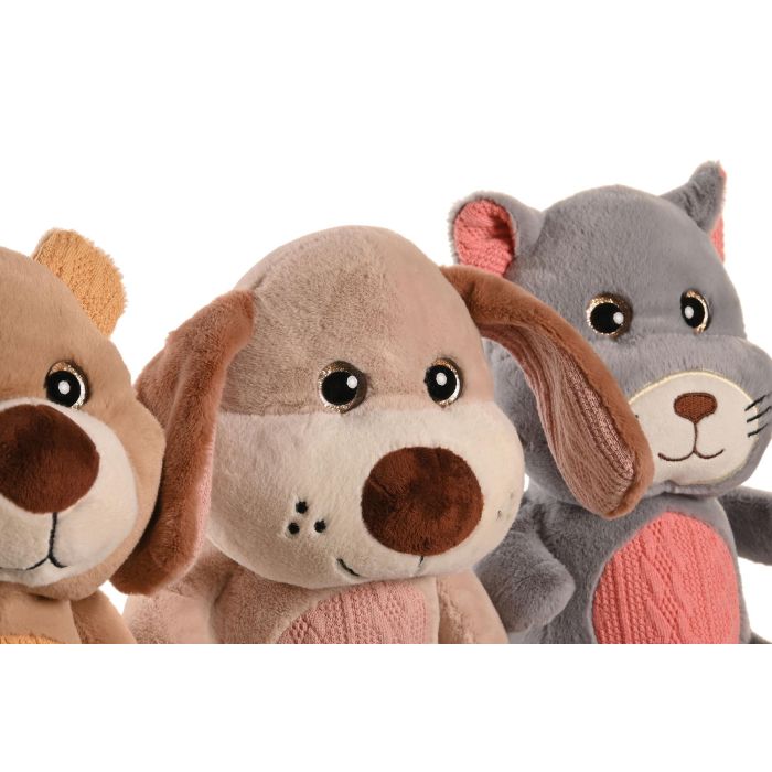 Peluche Kids DKD Home Decor Multicolor Beige 15 x 23 x 15 cm (6 Unidades) 1