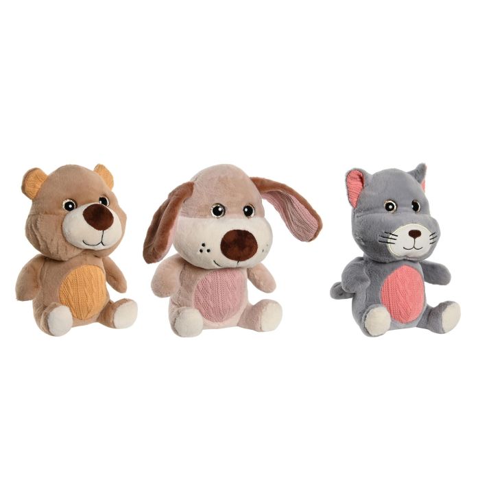 Peluche Kids DKD Home Decor Multicolor Beige 15 x 23 x 15 cm (6 Unidades)